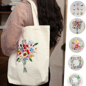 가방 핸드메이드 에코백 캔버스 여성 diy 플라워
