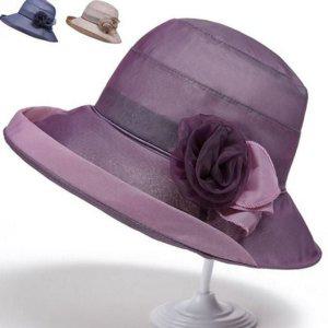 여성 여행 모자 시원한 플라워 여름 벙거지 할머니