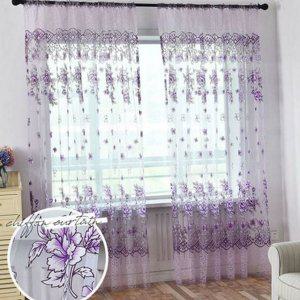 커튼 플라워 쉬폰 레이스 안방 거실 자수 속지