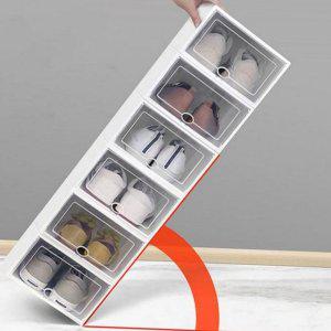 다층 현관 플라스틱 신발 투명 정리함 조립식 정리대 신발장