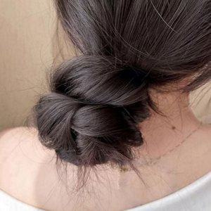 당고머리 웨이브 똥머리 헤어 볼륨 여성 간편 가발