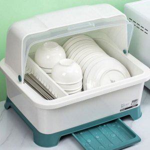 자동 정리대 주방 식기 싱크대 건조대 수저 뚜껑형