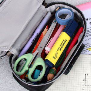 지퍼 학용품 다용도 번호 잠금 비밀 파우치 대용량 필통