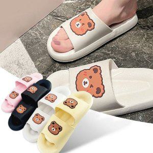 푹신 미끄럼 방지 고무 실내화 사무실 슬리퍼 거실화