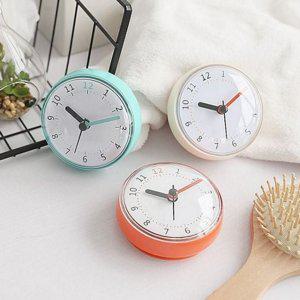 욕실용 부착식 흡착 생활 방수 시계 욕실 무소음 거울