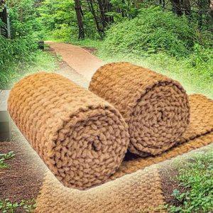 코코넛 야자 멍석 등산로 미끄럼 매트 고정 보행로 계단