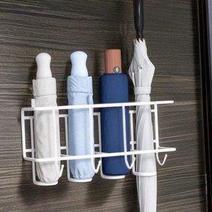 철제 현관 꽂이 접착식 우산 걸이 벽걸이 부착식 수납함
