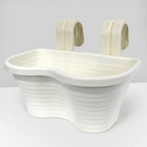 테라스 걸이형 베란다 원예 2구 인테리어 플라스틱 화분 걸이