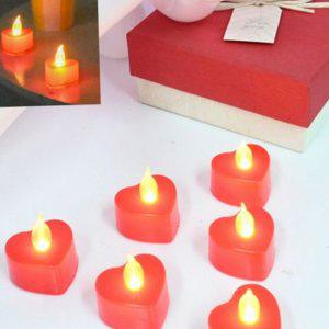 led 하트 테이블 초 무드 양초 건전지 파티