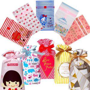 과자 선물 봉투 포장 포장용 리본 달콤 하트 사탕