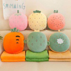 과일 무릎 낮잠 담요 쿠션형 부드러운 쿠션 사계절