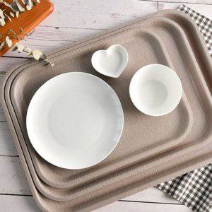 사각 대형 다용도 논슬립 우드패턴 쟁반 트레이