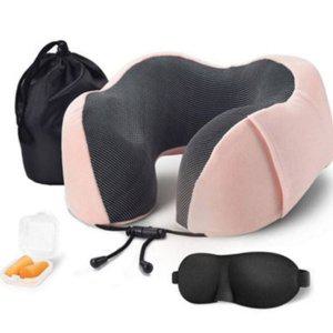 사무실 폼 기내용 휴대용 여행용 인체공학 목베개 메모리