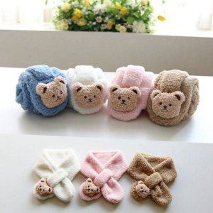 귀여운 겨울 아동 넥 아기 목도리 워머 양털