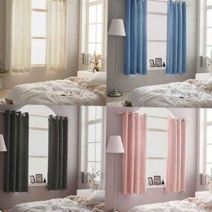 아일렛 작은방 암막 침실 커튼 고밀도 3중직 단열