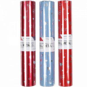 선물용 크리스마스 롤 메탈 은박 포장지 데코 하트