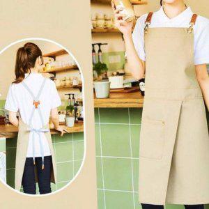 앞치마 주방 방수 유니폼 다용도 캔버스 바리스타 업소용 작업용