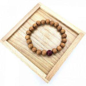 염주 단주 핸드메이드 원목 팔찌 연꽃 복숭아 나무 불교