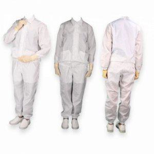 카라형 방진복 산업용 클린 투피스 연구실 상하의