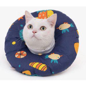 강아지 푹신한 넥카라 S 1P 수술 상처보호 목쿠션 깔대기 도넛 중성화