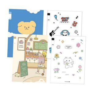 학교 노트 디자인 21줄 무지 종이 학생 초등