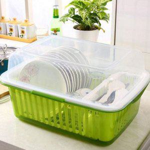 뚜껑 주방 식기 물받이 건조대 싱크대 분리형 대형