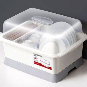 싱크대 자동 물빠짐 식기 그릇 주방 수저 건조대