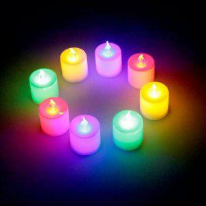 무화염 파티 양초 초 무지개 소품 크리스마스 무드등 led