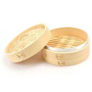 원형 주방 찜기 요리 바구니 만두 찜통 대나무