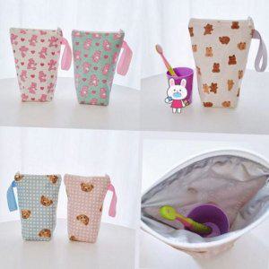 양치 방수 컵 생활 다용도 어린이 지퍼 휴대용 파우치