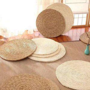 쿠션 매트 왕골 여름 라탄 원형 좌식 방석