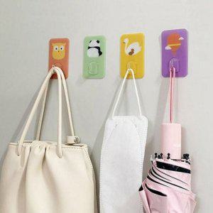 후크 모자걸이 정리용 벽걸이 접착식 귀여운 문벽 다용도 욕실