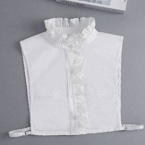 블라우스 차이나카라 목프릴 여성 카라 레이스 프릴 코튼