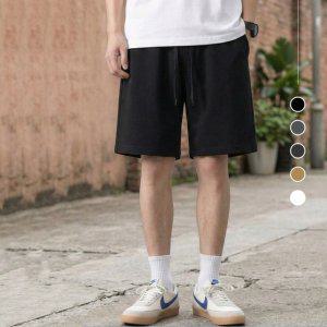 남성 여름 헤비코튼 밴딩 순면 5부 버뮤다 반바지