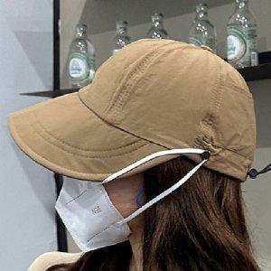 마스크걸이모자 자외선차단 와이드챙 썬캡 버킷햇 모자 ST7343