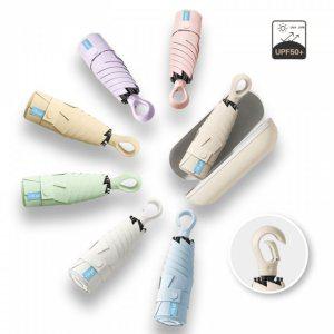 좋은 카라비너 양우산 미니 링핸들 고리형 자외선차단 우산 캡슐 케이스 초경량 암막 양산 판촉물 인쇄가능