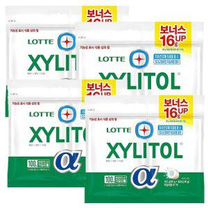 롯데 자일리톨 알파 오리지날 리필 102g x 4개