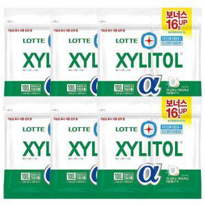 롯데 자일리톨 알파 오리지날 리필 102g x 6개