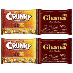 롯데 미니크런키 171g 2개+미니가나 마일드 175g 2개