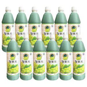 청솔 청포도 원액 음료 베이스 835ml x 12개