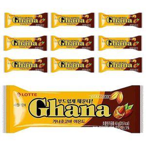 롯데 가나 초코바 아몬드 43G x 10개