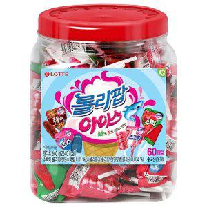 롯데 롤리팝 아이스 캔디 660g (11g x 60개) 용기
