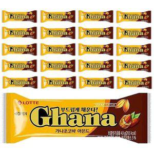 롯데 가나 초코바 아몬드 43G x 20개
