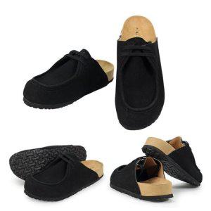 세련된 데일리 슬리퍼-블랙 신발처럼 편하게 신는 남성 가을 겨울 뮬