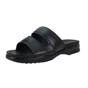 투 스트랩 와이드 밴드 슬리퍼 (블랙) 사무실 오피스 푹신한 쿠셔닝 논슬립