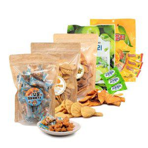 킴스팜팜 어린이과자 5종세트 (산마김꿀꽈배기 황금호박 고구마칩 사과젤리 망고젤리)
