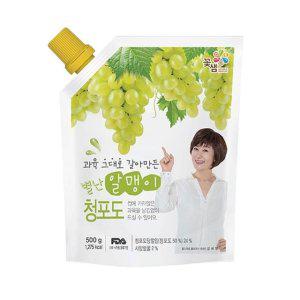 꽃샘 별난알맹이 청포도 파우치 500g X4