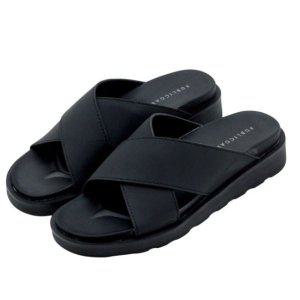 컷팅 크로스 밴딩 슬리퍼 (블랙) 사무실 편안한 실내화