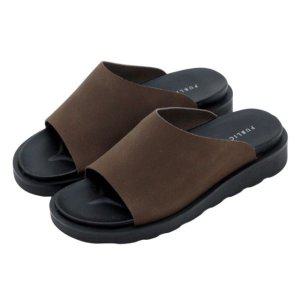 편안한 와이드 슬리퍼 (브라운) 컷팅 모던 심플한