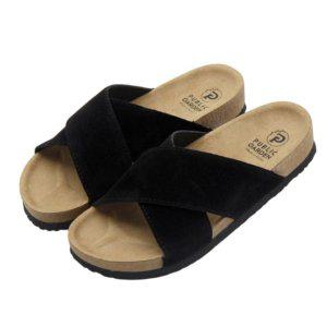 코르크 엑스자 슬리퍼 (블랙) 빈티지 남성